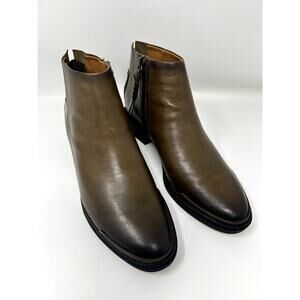 Franco Sarto Womens SARTO Nemi Bootie Boots Shoes Olive Leather 7 M